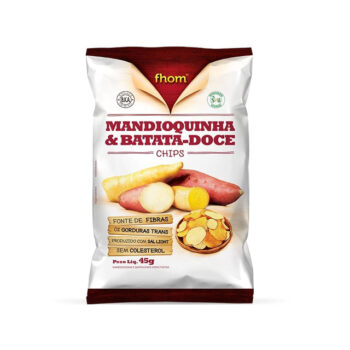 Chips de Batata doce e Mandioquinha