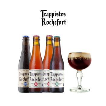 Kit Trappistes Rochefort com 4 Cervejas + 1 Taça